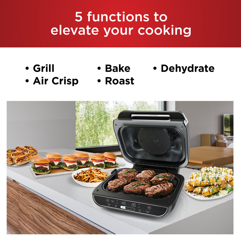 Ninja Foodi Smart XL outlet 6-in-1 Indoor Grill with 4-qt Air Fryer, Roast, Bake, Broil